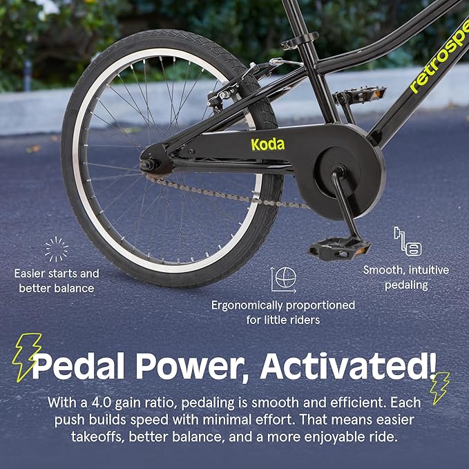 Retrospec Koda Plus Kids Bike for Boys & Girls Ages 6-8 Years - 20" Children's Bicycle, Adjustable Seat & Handlebars