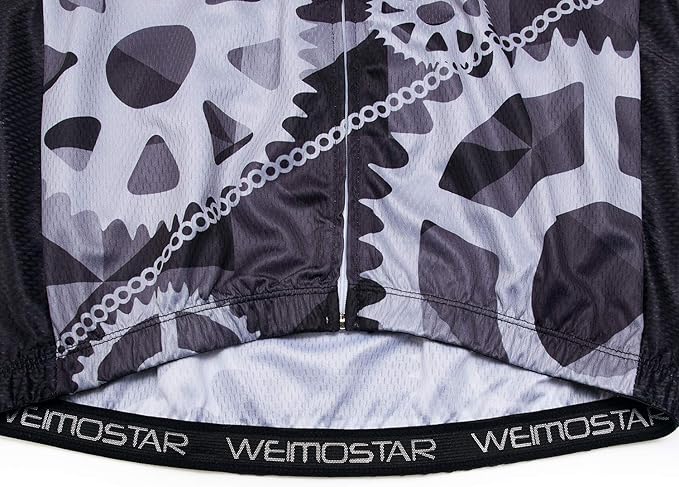 Weimostar Men's Cycling Jersey Short Sleeve Bike Clothing Multicolored Diamond