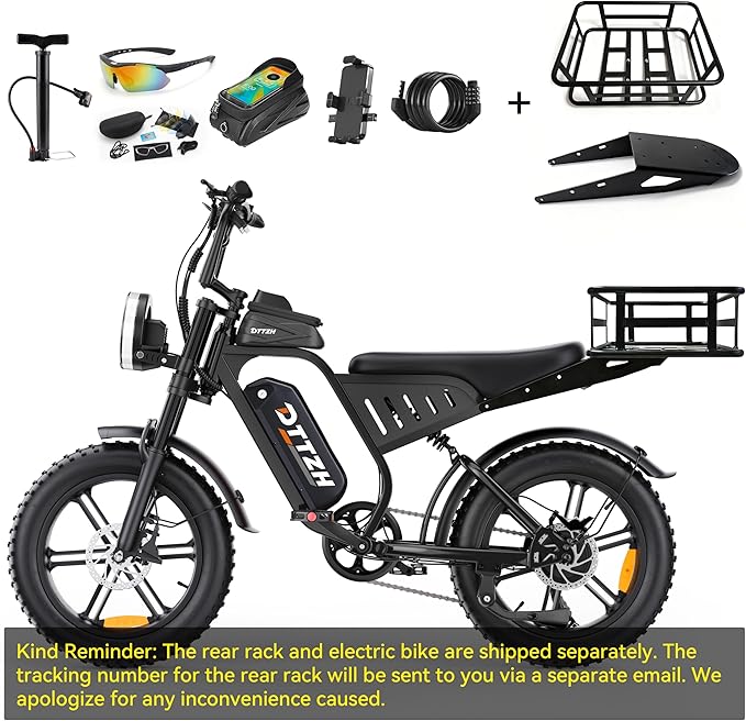F6/F6S/F6PRO Electric Bike for Adults with NFC & Password Unlock, 4000/2000/1500W, 50/40/33MPH, 60V 30Ah, 48V 15/25Ah E-Bike, 100-60 Miles Electric Motorcycle, 20" Fat Tire Electric Dirt Bike