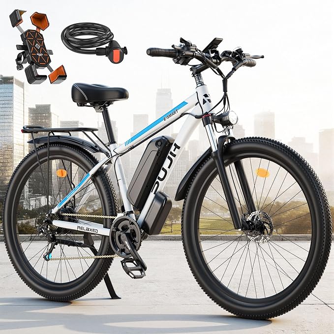 2000w Electric Bike for Adults PU1,Max 34 MPH Speed Up to 80 Miles Range,29" Tire with 48V 17.5Ah Removable Battery,Fast CityCommuter Electric Bicycles for Mountain RoadSand Snow for Men Women