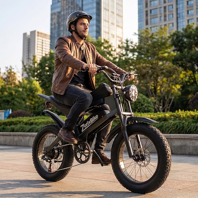 Retro Electric Bike for Adults,48V 20AH-1500/3000W Peak Motor Electric Bicycle-Max Speed 31-35MPH-Max 80 MI Range-20" x 4.0" Fat Tire Ebike,7-Speed, Dual Shock Absorber - UL 2849