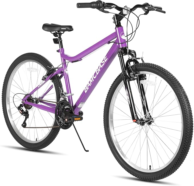 HILAND Adult 26 Inch Mountain Bike, Mens Womens Bicycle, High-Carbon Steel Frame Mountain Bicycle, Sport MTB for Adults, Multi-Color
