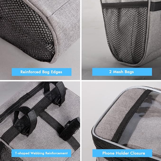 Bike Handlebar Bag - Front Basket with Bike Phone Mount, Bicycle Cooler Pouch Pack for Kids Girls Boys Men Women