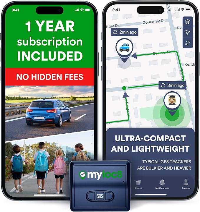 GPS Tracker for Vehicles with Magnet – 4G LTE Real-Time Location Device with App, Long Life Battery – Anti-Theft GPS Tracker for Car, Motorcycle, Scooter, Bike - (12-Mo Subscription Included)