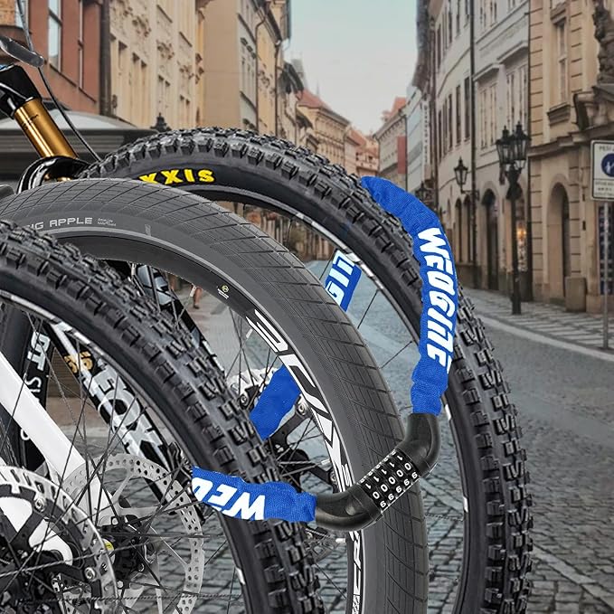 Bike Lock with Numbers and high Security Level, Bike Chain Lock, Bicycle Locks, 5 Digit Combination Lock for Bike, Bicycle, Scooter, Motorcycle, Door, Gate, Fence