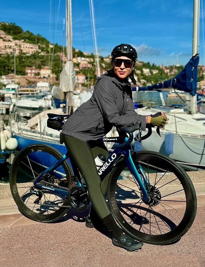 FitsT4 Sports Women's Cycling Running Jackets Lightweight Windproof Bike Windbreaker Reflective with Hooded