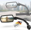 WITTKOP Bike mirror | Large HD field of vision | 360° rotatable & foldable | Mounting above & below | Break-proof & durable | ebike accessories, bike mirror handlebar mount, bicycle mirrors