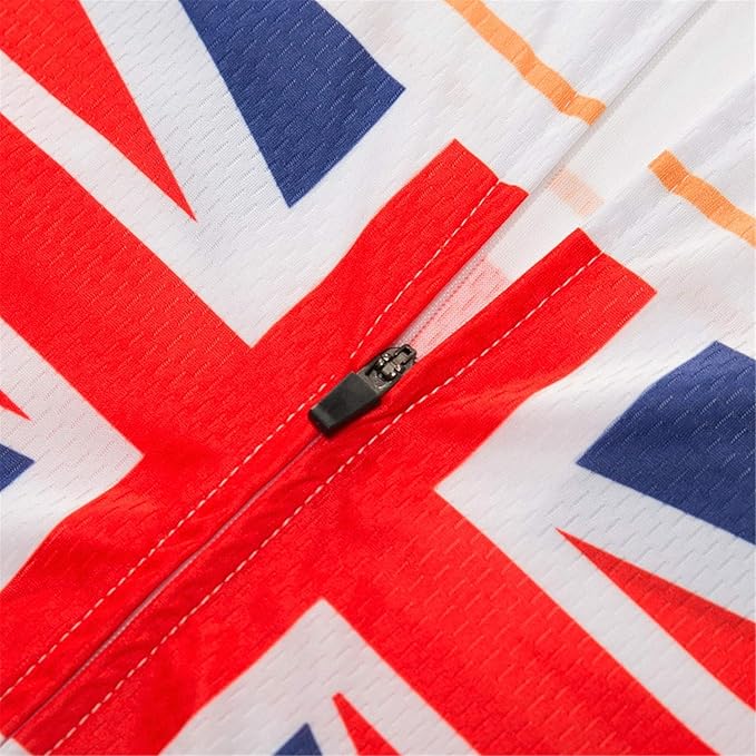 Cycling Jerseys Men Bicycle Short Sleeve Summer Shirt Bike Biking Tops Riding Clothing Flag