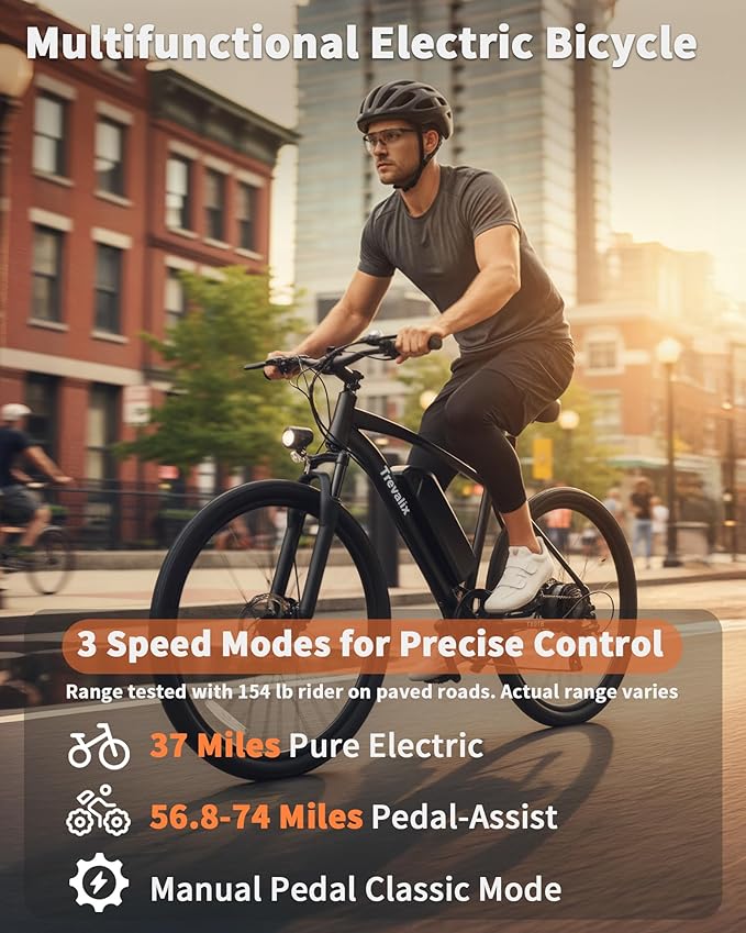 Electric Bike for Adults, 50/74 Miles 20 MPH Mountain EBike, Cadence/Torque Sensor with 500W Peak E Bike, 10.4/15.6Ah Removable Battery, 26“ Puncture-resistant Tires bike with Shimano 6-Speed