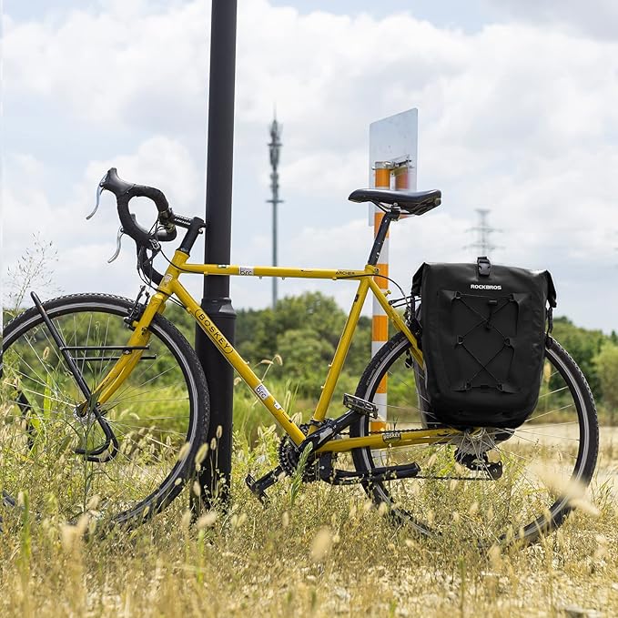 ROCKBROS Bike Panniers Waterproof Bike Rear Rack Bag Max 30L Large Capacity Bike Rear Panniers for Cycling Traveling Commuting 2 Pack