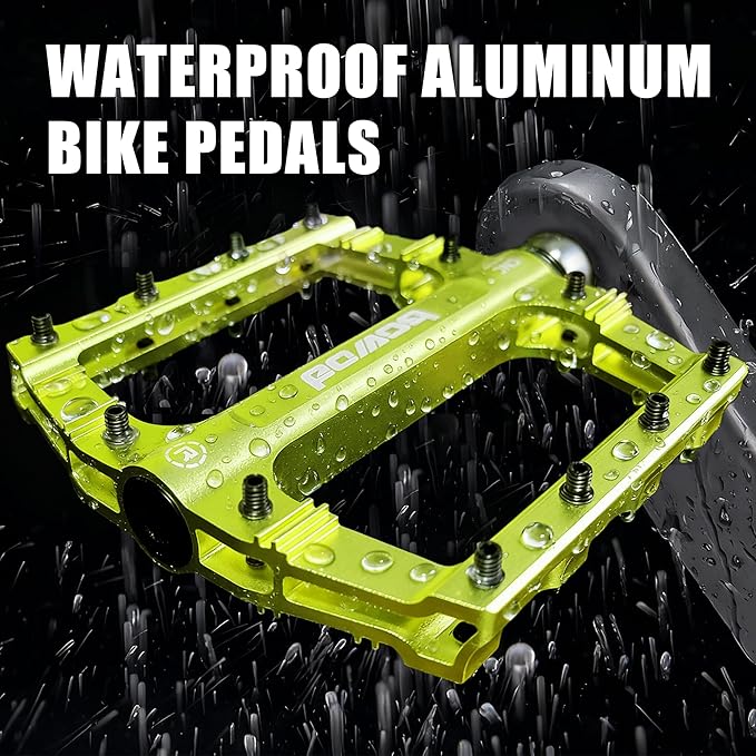 Bike Pedals 9/16" Lightweight Non-Slip Bicycle Platform Pedals - Fits Most Adult Bikes & Mountain Bikes &MTB, Road Bikes and Slip-Resistant Design
