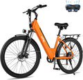 Qlife Cityone Electric Bike for Adults & Teens, Step-Through Commuter Ebike, 1000W Peak Motor, 55-Mile Range, 48V Removable Battery, 26-Inch City Tires, 7-Speed, Up to 25 MPH