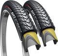 Fincci Pair 700x35c Tire 37-622 Foldable 60 TPI City Commuter Tires with Nylon Protection for Cycle Road Mountain MTB Hybrid Touring Electric Bike Bicycle - Pack of 2X 700 x 35c Tires Nave