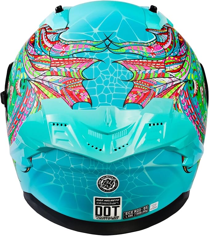 HAX Obsidian Pro Full Face Dual Visor Adult Motorcycle Helmet for Motorbike Street Bike with Pinlock Ready DOT Approved Slyer Aqa M