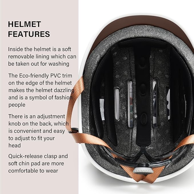Exclusky Bike Helmet for Adults,Adjustable Cycling Helmet for Men & Women Safety Certified Bicycle Helmet for Commuting, Road Biking, Skating with USB Rechargeable Rear Light