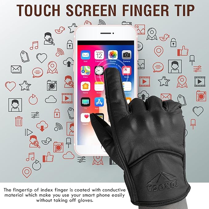 Motorcycle Gloves for Men & Women – Touchscreen Dirt Bike Gloves with Hard Knuckle Armor & Non-Slip Grip for Motorcycling, Road Racing, Biking, Climbing & Outdoor
