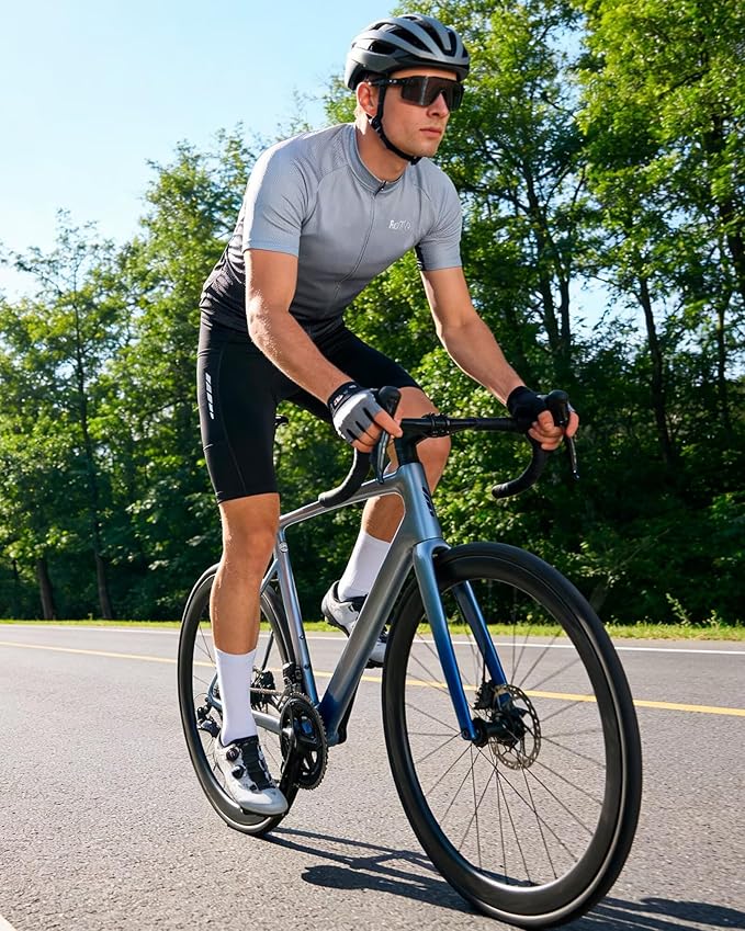 ROTTO Cycling Jersey Mens Bike Shirt Short Sleeve Gradient Color Series
