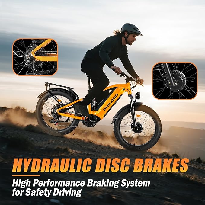 5000w Dual Motor Electric Bicycles, 60V Battery E-Bike with 45 MiIe P-Hour Electric Bike for Adults, 26 Fat Tire Hunting Ebike for All Terrain, Full Suspension Electric Ebike