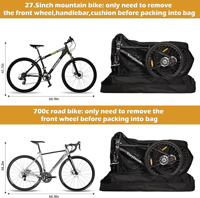 Folding Bike Carry Bag for 26-29 inch MTB Road Bike Transport Case