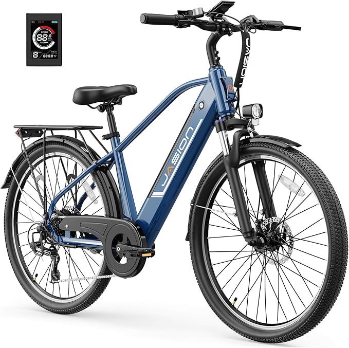 Jasion Roamer/ST/YC1 Electric Bike for Adults, 26" Commuter Ebike 1200W 528WH Removable Battery, 28MPH 62miles, Electric Bicycles for Women/Man, UL2849 Certified