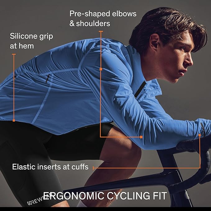 GOREWEAR Spinshift Men’s Cycling Windbreaker Jacket | Lightweight, Packable, Water-Repellent Bike Jacket for Men