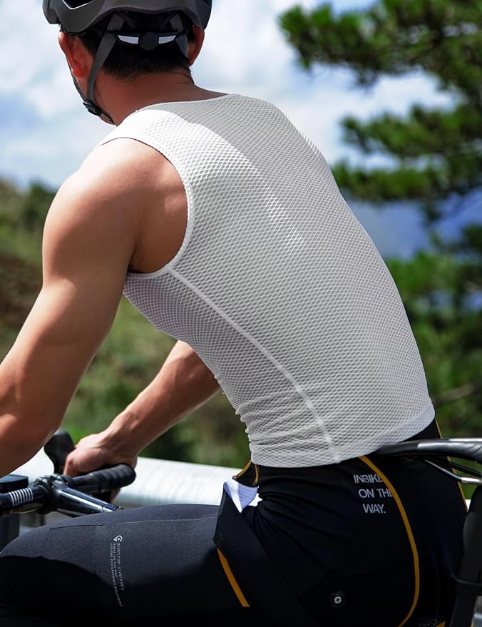 INBIKE Men's Breathable Cycling Vest - Quick Dry Sleeveless Bicycle Shirt, Bike Jersey Base layer for Road Cycling/Sports