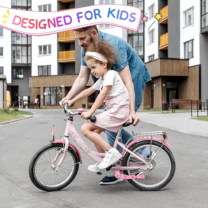 LEICHTEN Kickstand for Kids Bike Center Mount for 16 18 20 Inch Adjustable Children's Bicycles Aluminium Alloy Bike Kick Stand Support Storage
