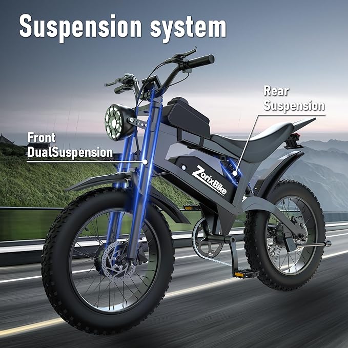 Electric Bike for Adults,48V 20AH - Peak Power 1500/3000W Brushless Motor Electric Bicycle - Max Speed 31-35MPH - Max 80 Miles Range - 20" x 4.0" Fat Tire Dirt E-Bike,7-Speed