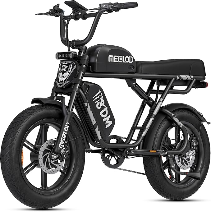 3000W Peak 32AH Electric Bike Dual Motor, 56KM/H EBike for Adult Teen 100-200KM, 20'x4.0'' Fat Tire Dual Motor Electric Dirt Bike Multiple Suspension & Hydraulic Brake Commuter Off-Road E-Bike