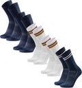DANISH ENDURANCE Cycling Socks, Crew Length, Breathable, Cushioned, Biking Socks for Men & Women, 3 & 5-Pack