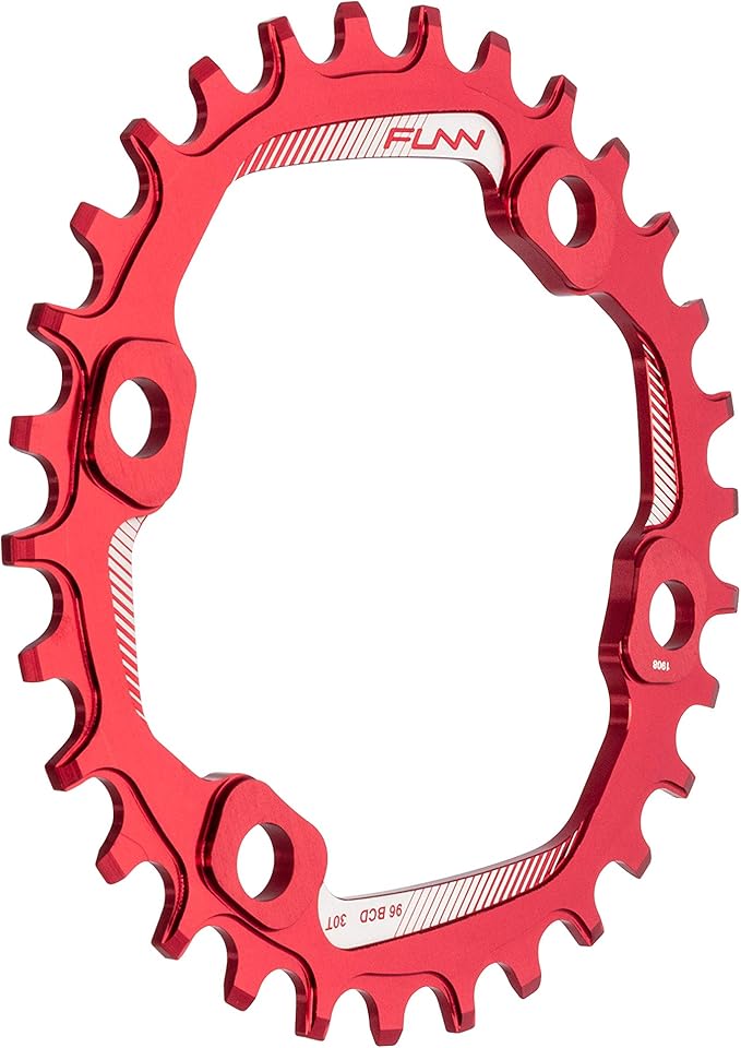 Funn Solo Narrow Wide Chainring for 9 10 11 12 Speed Chain, Fits Asymmetric 96mm BCD Interface Crankset, Single Speed Bike Chain Ring for MTB, BMX Bike, Gravel Bike and Road Bike