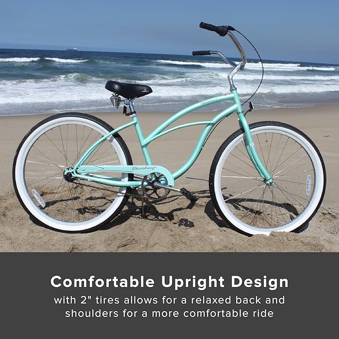 sixthreezero Urban Lady Beach Cruiser Bike, Women's 3 Speed Hybrid Bicycle