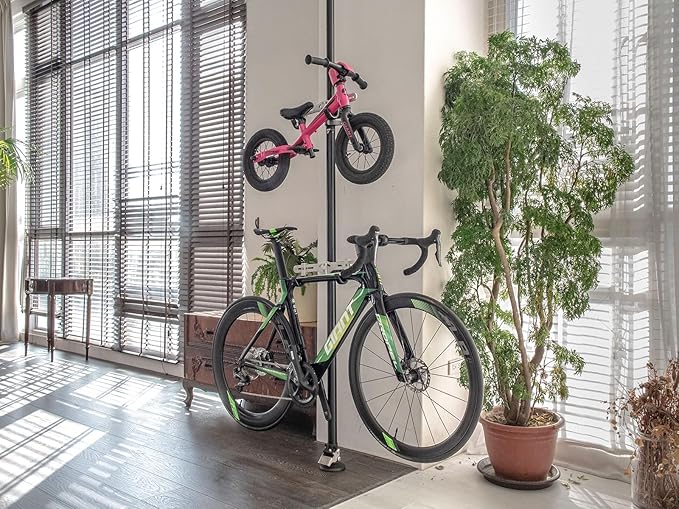 Topeak Dual Touch Bike Storage Stand , L x W x H ﻿44 x 34 x 214 cm (Open) / ﻿17.3” 13.4” x 84.3”