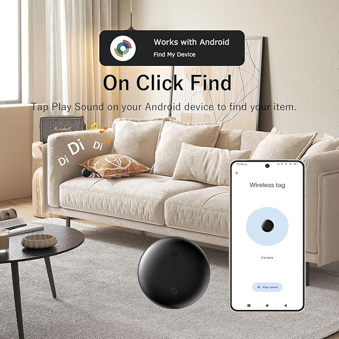 Smart Tracker Tags,Smart Tracker(2025), Works with Google's Find Hub/Find My Device (Android Only) App, Tracker Tag Locator for Keys, Luggage, Satchel, Backpack (Not for Apple Devices)
