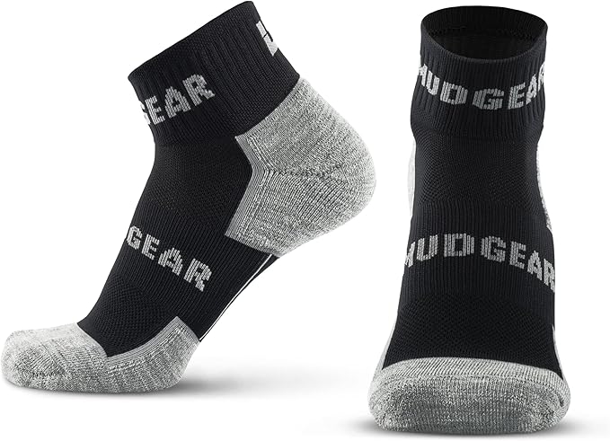 Crew Length Trail Running Socks, Quick-Drying Mid-Calf Socks with Arch Support, Sweat-Resistant, Breathable Athletic Socks