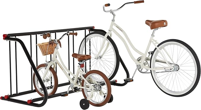 Retrospec Commercial Grid Bike Rack - Single & Double Sided - Bicycle Storage Stand for Garages, Stores, Schools & Universities Power Coated Steel | for Garages, for Stores, for Schools, for Universities