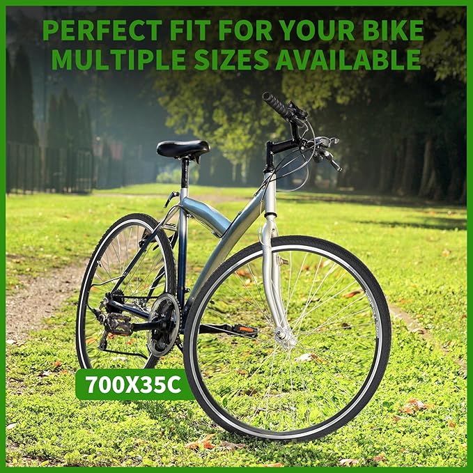 2 Pack 700x35c Road/Gravel/City Bicycle Tire Set - Black Tread | Includes 2 Tires, 2 Inner Tubes, 2 Rim Tapes & 2 Tire Levers | Complete Replacement Kit