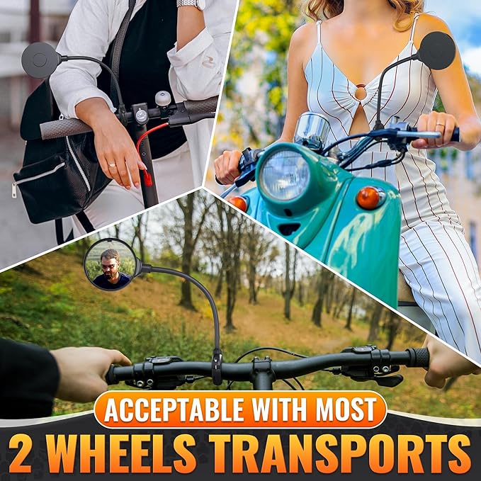 Bike Mirror Handlebar Mount - Bicycle Mirrors For Handlebars Bike Rear View Mirror For Bicycle Mirror For Bike - Mirrors For Handlebars Bike Gear