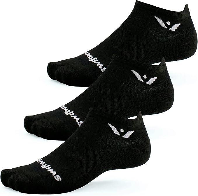 Swiftwick- ASPIRE (3 Pairs) No-Show Running Socks, Cycling Socks, Compression Fit