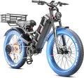 eAhora Romeo Pro/Ⅱ Electric Bike - 2025 34-40MPH 2500W Adults 52V/60Ah 200Mile Long Range Electric Bike, 20"*4.5 Fat Tire Fast Mountain E-Bike Off-Road Full Suspension Electric Bicycle for Men Women
