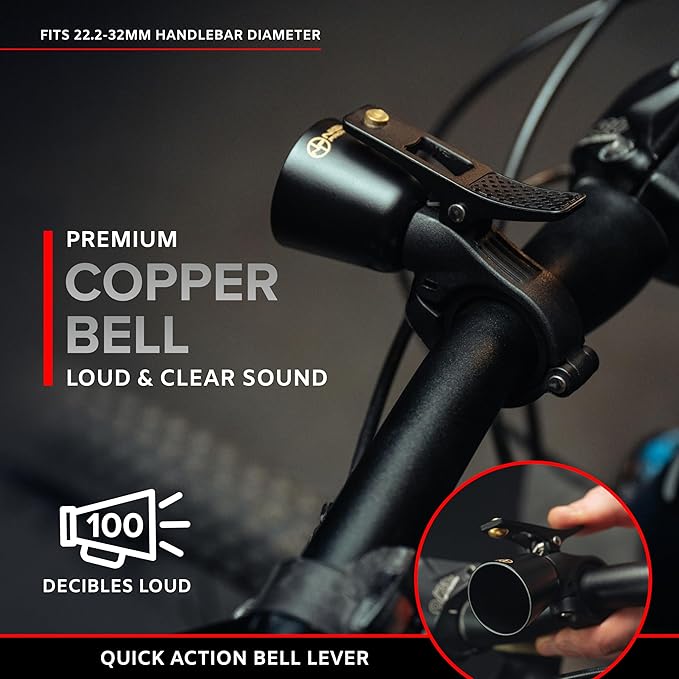 BX-500 Powerful USB-C Bike Lights Front & Back – New 500 Lumens LED - Bicycle Headlight & Taillight Set – USBC Rechargeable – Waterproof - Safety for Night Riding (Optional - Premium Bike Bell)