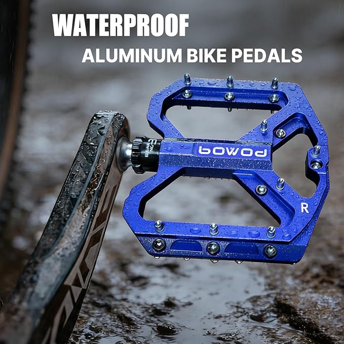 Bike Pedals 9/16" Lightweight Non-Slip Bicycle Platform Pedals - Fits Most Adult Bikes & Mountain Bikes &MTB, Road Bikes and Slip-Resistant Design