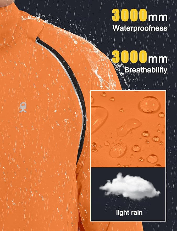 Little Donkey Andy Men's Quick-dry Running Jacket, Convertible UPF 50+ Cycling Jacket Windbreaker with Removable Sleeves