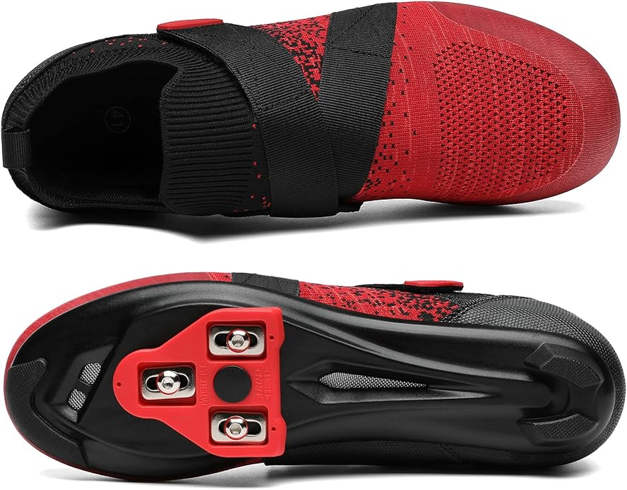 Unisex Cycling Shoes Compatible with Peloton Bike & SPD Indoor Road Riding Biking Bike Shoes with Delta Cleats Included for Men Women