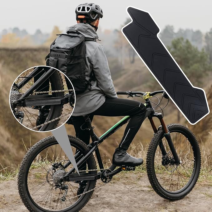 Mountain Bike Chainstay Protector Bicycle Chain Guard Protection Pad Cover Silicone MTB Bike Chain Guard Protector for Most Bicycle