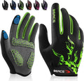 BEACE Cycling Gloves for Men Women - Full Finger Mountain Bike Gloves With Touch Screen and Anti-Slip Silicone Palm - Workout and Road Bicycle Gloves