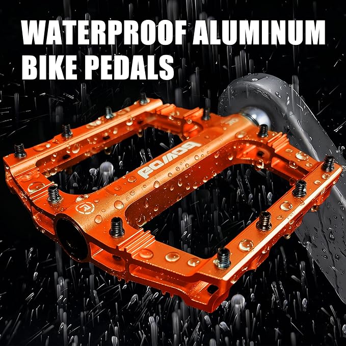 Bike Pedals 9/16" Lightweight Non-Slip Bicycle Platform Pedals - Fits Most Adult Bikes & Mountain Bikes &MTB, Road Bikes and Slip-Resistant Design