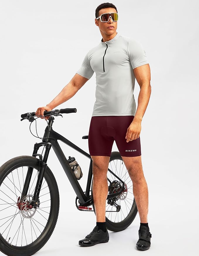 Men's 4D Padded Bike Shorts Cycling Underwear Biking Bicycle Padding Shorts for Men Side Pockets