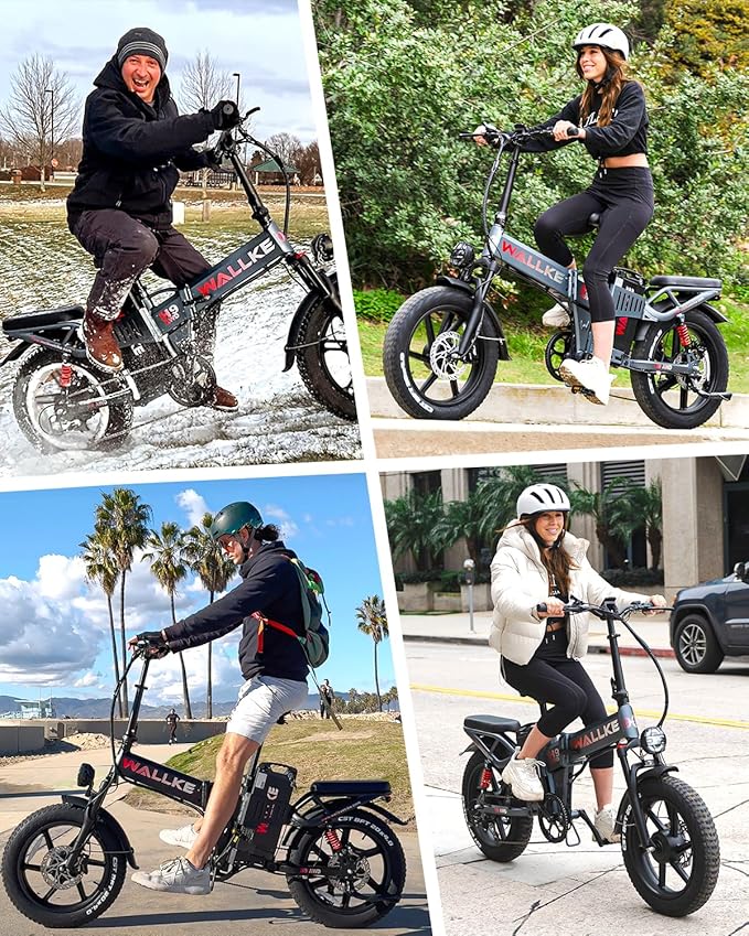 Wallke H9 Ultra 4000W Long Range Electric Bike for Adults, 55Ah 2640Wh 180 Mile, 37MPH Fast Ebike, 2-in-1 Battery AC/DC Power Hub & AC/Solar-Charging, Torque Sensor, Air Suspension,20" Fat Tire E Bike