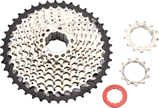 CYSKY 8/9/10/11/12-Speed Cassette 11-25T/28T/32T/34T/36T/40T/42T/46T/50T/52T Bike Sprocket Freewheel Compatible with Shimano, Sram HG Hub, Fit for Mountain Bike, Road Bike, MTB Cassette